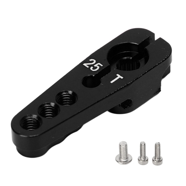 Servosarvi 25T alumiiniseos Kestävä säädettävä 3-reikäinen RC-auton servosarvi 1/10 RC-autoille Musta