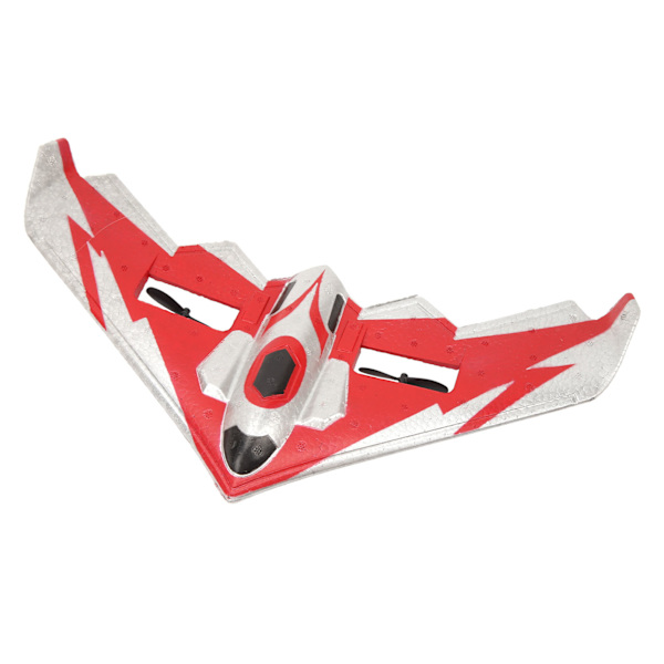 RC Plane Kit Glider Fjärrkontroll Flygplan EPP Foam Flygplan med LED-ljus för nybörjare Vuxna Barn Röd 2 Batterier