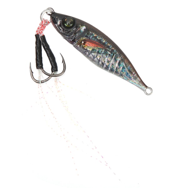 21g 3D-utskrift Simulering Järnplatta Lure Artificiellt fiskebete med krok för tonfisk Marlin Wajo Sailfish Tonfisk Model 2