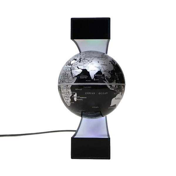 LED Magnetisk Levitation Flydende Globe Verdenskort Jorden Planet Kugle