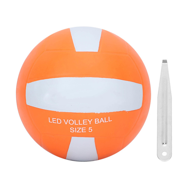 LED Glow In The Dark Volleyball Gummi LED Vibrasjon Nattlysende Volleyball for utendørsbruk