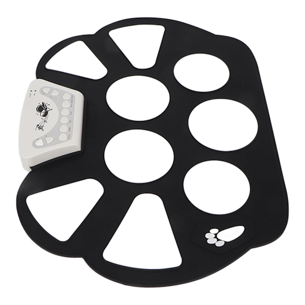 Rullbar Trumdyna 9 Pads Vikbar Elektronisk Trumset 2 Fotpedaler för Barn W758
