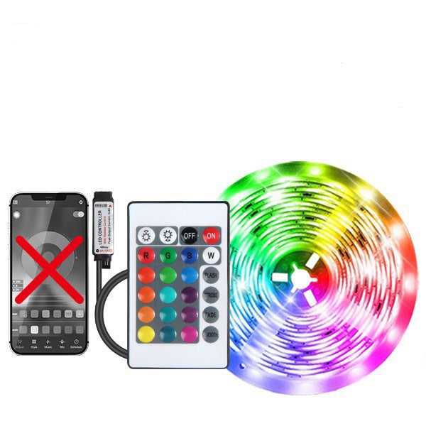 20m LED-ljus Bluetooth RGB-ljus Led 5vUSB-ljusremsa med 24-knappars fjärrkontroll Bluetooth TV Bakgrund LED-ljusremsa 2