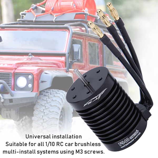 1/10 RC-varusteet 4370KV Classic 4-napainen sensoriton harjaton moottori Surpass F540:lle