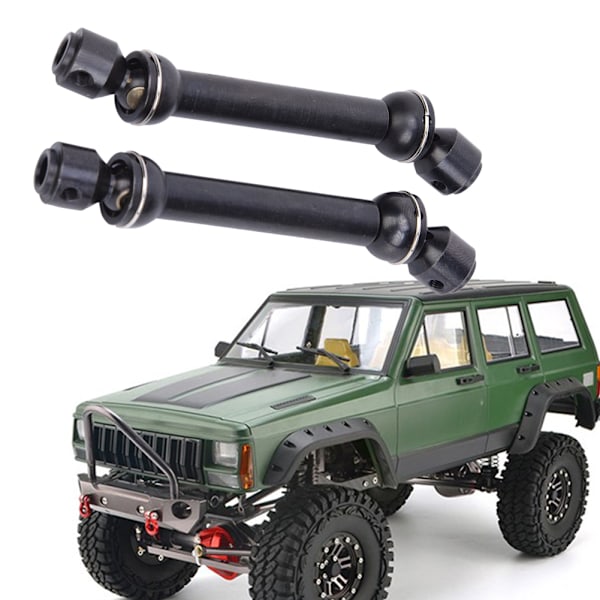 2 stk. sort metal CVD drivaksel tilbehør til Axial SCX10/CC01/D90/D110 1/10 RC bil - Sort (88-113mm)