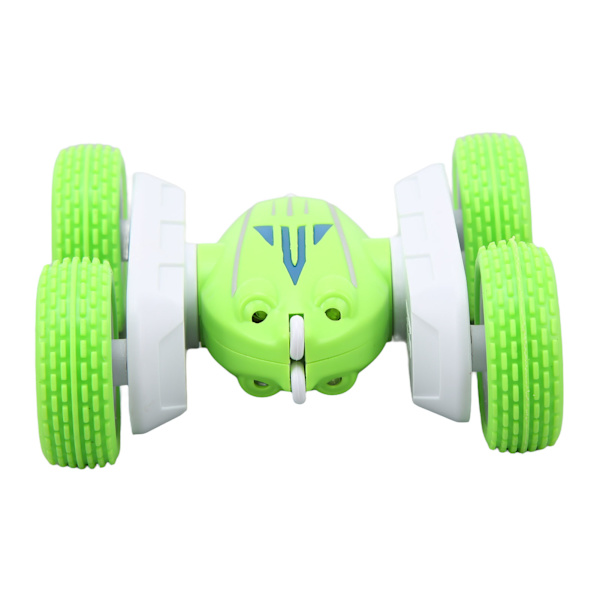 2,4 GHz Stunt RC Bil 360° Rotation Anti Kollision Fjernbetjening Elektrisk Mini Dobbeltsidet Stunt Bil Grøn