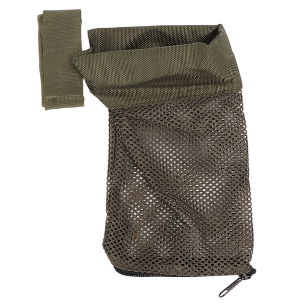 Cartridge Catcher Iron Nylon Brass Quick Release Shell Padded Mesh with Zipper for Hunting Shooting OD Green