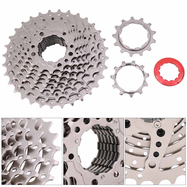 9 Speed ​​11-32T hopfällbar cykel stålkassett Freewheel cykeltillbehör