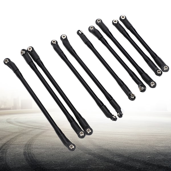 10 stk. metalchassis Anti-rust udskiftning trækstang passer til Axial SCX10 II RC Crawler Sort