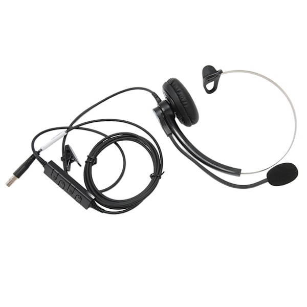 Enkelt Øre Kablet Headset Støjreducerende HD Opkald Telefon Headset til Call Center Kontor Virksomhed Online Kursus USB Interface