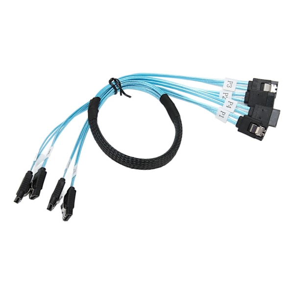 MINI SAS 4SATA Overføringskabel Kobles til SDD Harddisk Datamaskin Server Høy Hastighet 7P til 4SATA Datakabel 0.5m