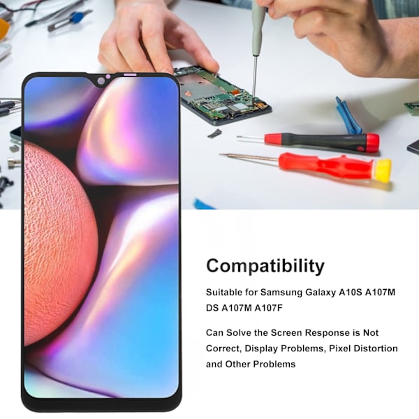 6.2in Telefon LCD Skærm Digitizer Reparationssæt LCD Skærm Udskiftningssæt til Samsung Galaxy A10S A107M DS A107M