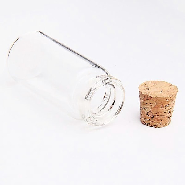 20 stk Små Flasker Mini Glassflasker med Kork Ønskeflasker for Bryllup, Kreativitet og Dekorering