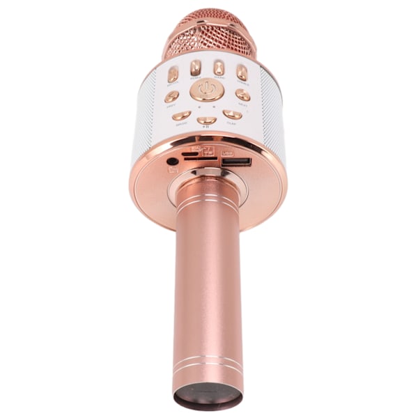 Trådlös mikrofon KTV ljudintegration Bärbar handhållen Bluetooth-mikrofon för flickor Pojkar Tonåringar Rose Gold