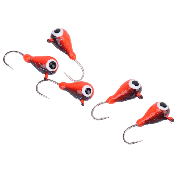 5 ST Isfiske Jigs Kit Vinterfiske Abborrkroker Utendørs isfiskedrag 4MM