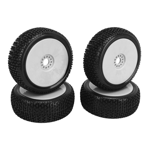 4st 1/8 RC lastbilsdäck Gummihjuldäck Tillbehörsbyte för HPI RC terrängfordon Vit