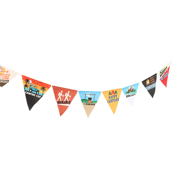 Camping String Flagga 3 Meter Bunting 10st Vimpel Färgglad Banner Dekoration för utomhusbruk
