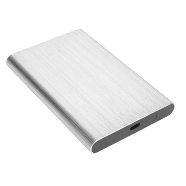 2,5 tuuman SATA HDD -kotelo, Type C, 10 Gbps, nopea kannettava kiintolevykuori LED-ilmaisimella, hopea
