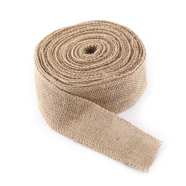 Naturligt jute säckväv, presentomslagsband Bordslöpare (10M, 5CM)