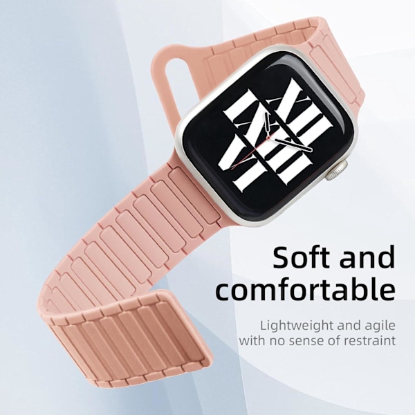 Sopii Apple Watch -rannekkeisiin, vapaasti säädettävät magneettirannekkeet, Apple Watch SE 10. sukupolvi luumu kukka Ultra -kellorannekkeet pink 38/40/41/42 mm