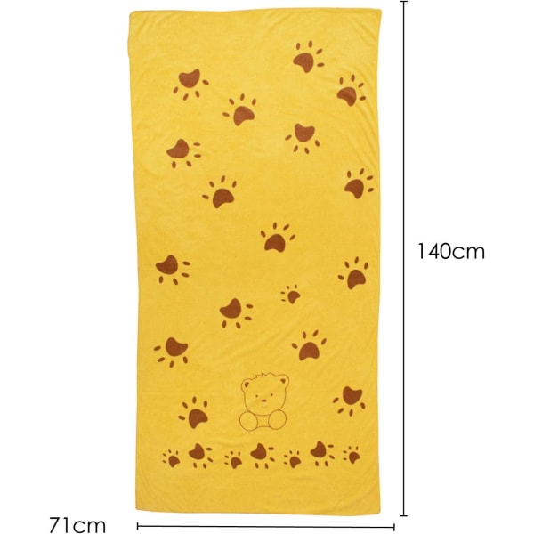 Hundehåndklæder mikrofiberhåndklæder - 2PC vaskbart hundetæppe - plejehundetilbehør - stort hundehåndklæde - orange og blå - 140 x 70 cm