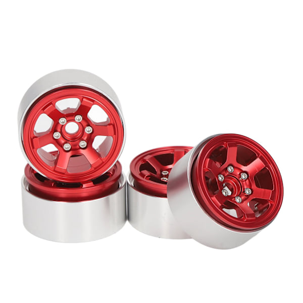 4 st 1,9 tum RC Beadlock Hjulnav Aluminiumlegering CNC RC Hjulfälgar Navbyte för Axial SCX10 för Hsp Red