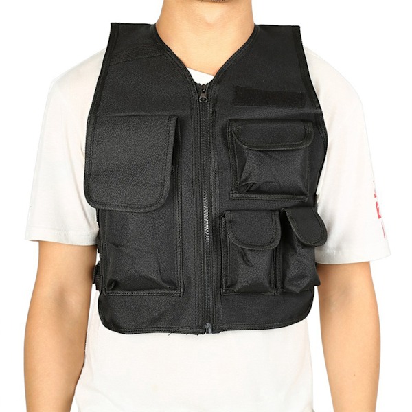 Nylon CS Game Molle Pladeholder Kropsbeskyttelsesvest Til Børn (sort)