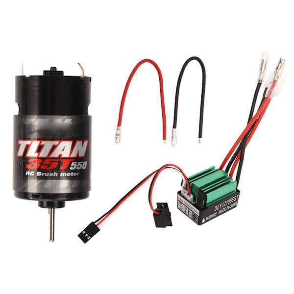 RC Bil Børstet Motor ESC 550 Børstet Motor Vanntett 65A Børstet ESC for RC Bil Båt 35T