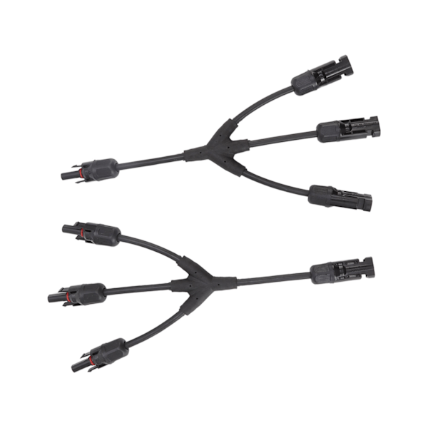2 STK Y-gren Solar Connectors 1 til 3 Splitter Solar Kabel Ledningsstik PV Solar Parallel Adapter 1000V DC