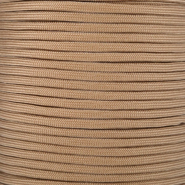 Reflekterande Paracord-band - 9-strängskärna, 100m, Khaki