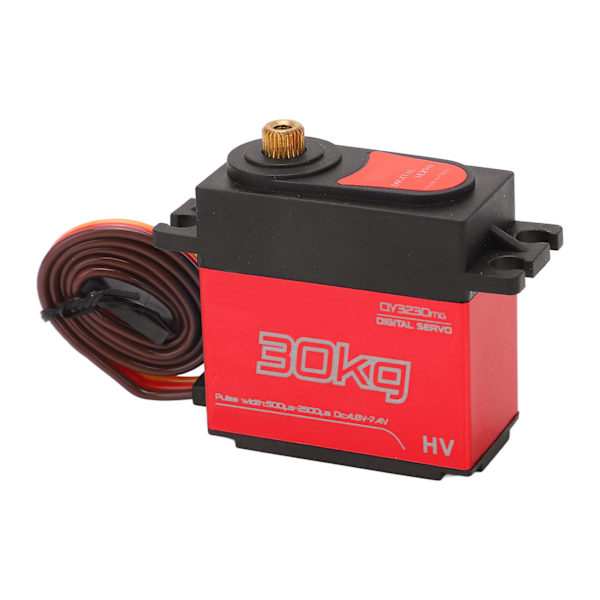 RC 30KG Servo Nopea Vaste Alumiiniseos 180 astetta vedenpitävä digitaalinen servo metallivarrella RC-auto vene robotti Punainen