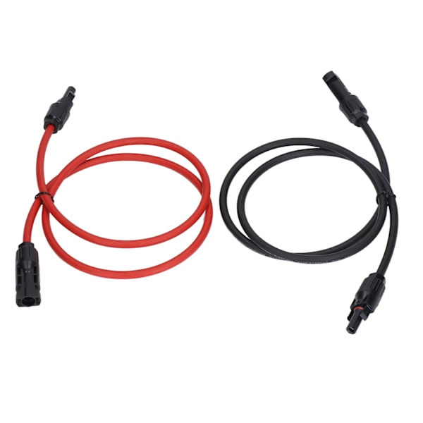 2kpl Aurinkopaneelin Jatkojohto 10AWG 6mm² Aurinkojatkojohto Nimellisjännite 1000V DC Punainen Musta 1m / 3,3ft