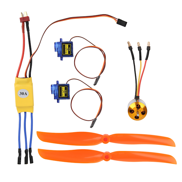 Högpresterande RC Plane Motor Set: 1400KV motor, 30A ESC, 9G servo, 8060 propeller