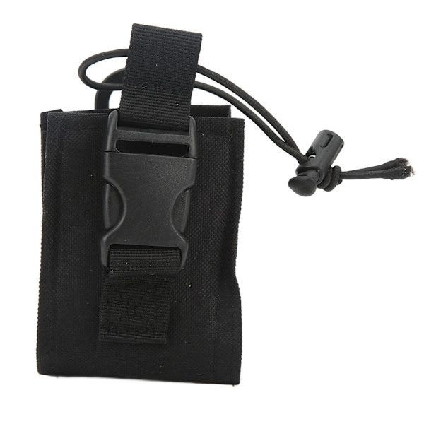 Walkie Talkie Radio Pouch Fodral Hållare Nylon Intercom Bag Interphone Pouch för Outdoor Sport Svart