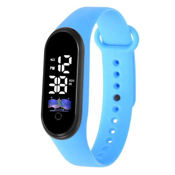 Touch elektronisk klocka LED-klocka barn tecknad vattentät armbandsklocka student sport