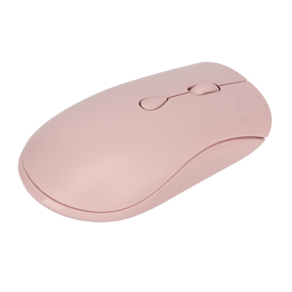 2.4G Trådlös Mus 1600DPI Ergonomisk Uppladdningsbart Batteri Bluetooth 5.2 Tyst Mus för Kontorsdatorer PC Rosa