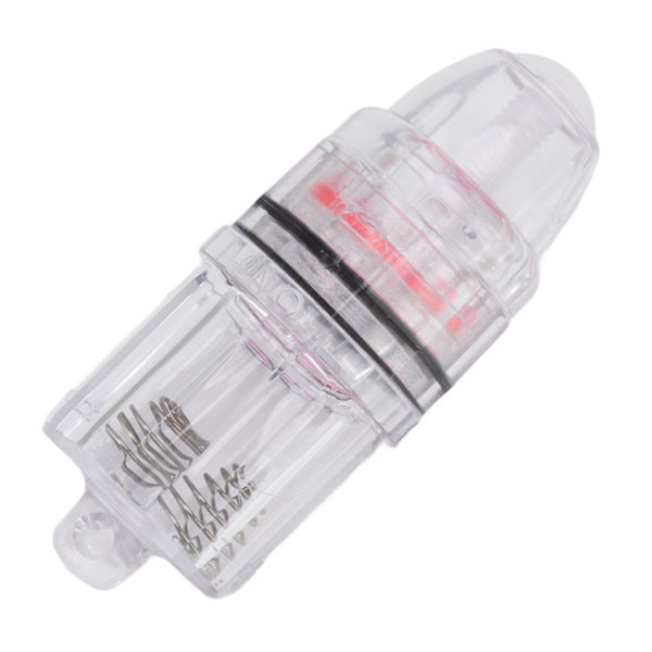 Deep Drop Fishing Light Transparent plast AA batteridrivet LED fiskeljus för trolling Hav Sötvatten Röd