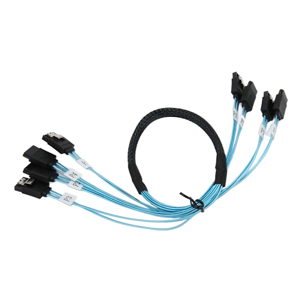 MINI SAS 4SATA Overføringskabel Kobles til SDD Harddisk Datamaskin Server Høy Hastighet 7P til 4SATA Datakabel 0.5m
