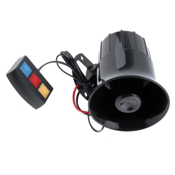 12V Bilalarm Horn Høy Lyd Vanntett Støvtett 3 Toner Sterk Stemme for Motorsykkel