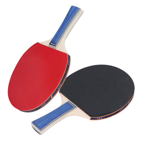 2 ketsjere 3 bolde bordtennisbat sæt med dobbeltsidede knopper i håndtryk ping pong bat sæt til indendørs udendørs spil