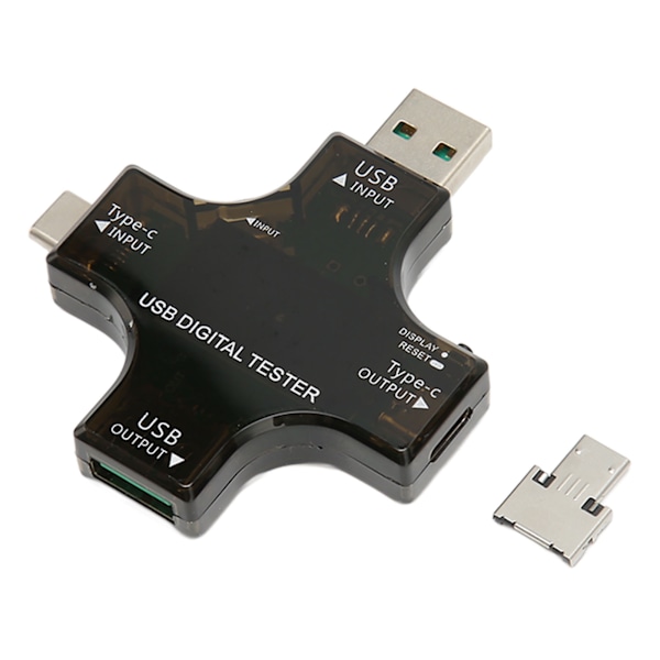 USB-C Spännings- och Strömtester LCD-Skärm Hög Noggrannhet USB Typ C Micro USB Färgad Tester 3.6‑32V 0‑5.1A