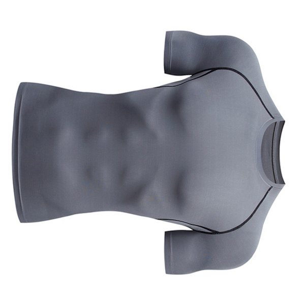 Cool Dry Kortärmade Compression Skjortor Sport T-shirts Toppar Atletisk träningströja Grå M