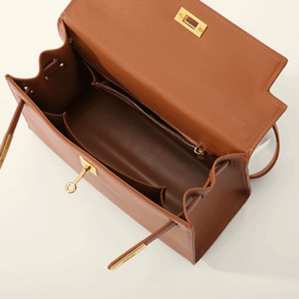 Håndlavet luksus håndtaske til kvinder, skuldertaske, crossbody, ekstra stor størrelse 28x11x20 brun Coffee brown Extra large size: 28*11*20