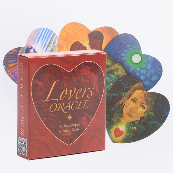 Tarotkortserie - Love Oracle hjerteformede engelske kort Tarotkort med guide-