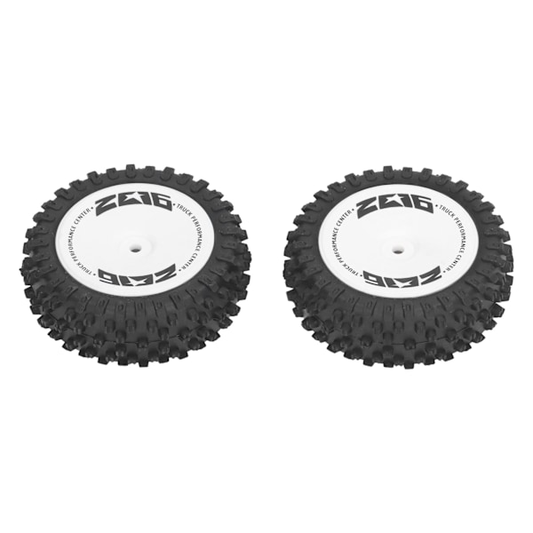 2 stk Gummi RC bil bakdekk bak RC hjul dekksett for WLtoys 124007 fjernkontrollbil