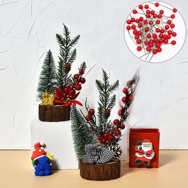 2 stk Mini juletræslys Træfod til julebord og festdekoration