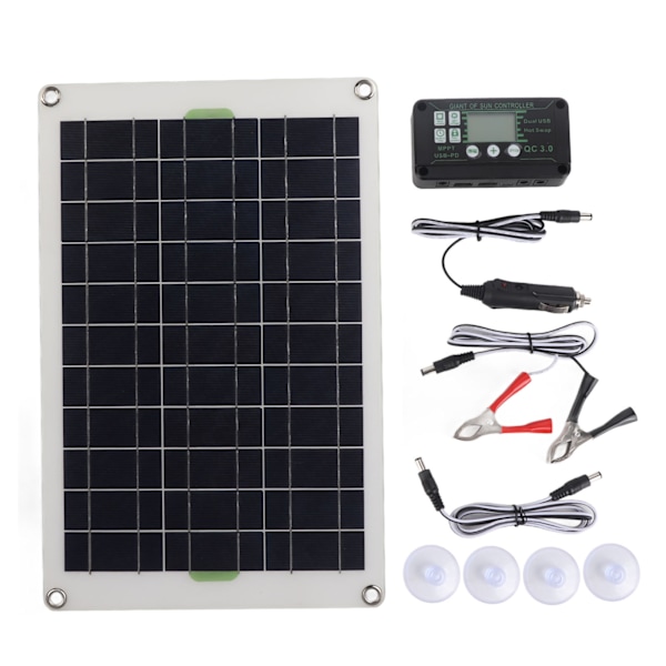 50W solpanelsladdare Monokristallint kisel 30A Charge Controller Solpanelsats för RV marinbåt