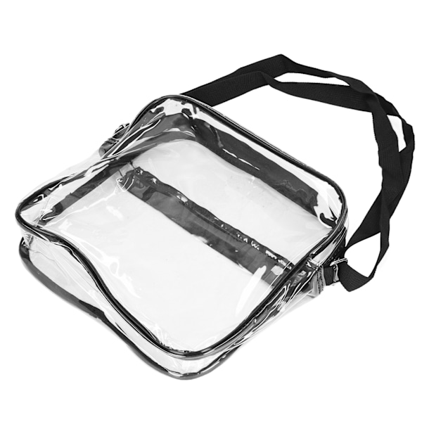 Transparent Messenger-axelväska Klar tygväska med dragkedja för utomhusresor