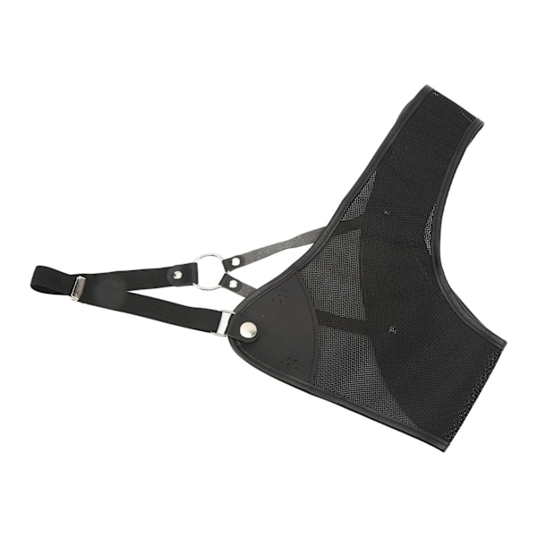 Bueskyting Brystbeskyttelse Svart PET og kuskinn Jaktbrystbeskyttelse for skyting Recurve Bow M