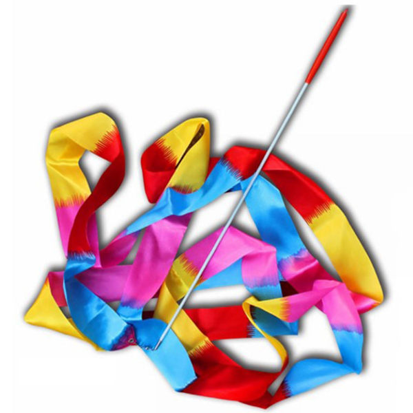 4m/13.12ft Dansband Gymnastik Ribbon Streamers Dansende Streamers Tryllestave til Børn Flame